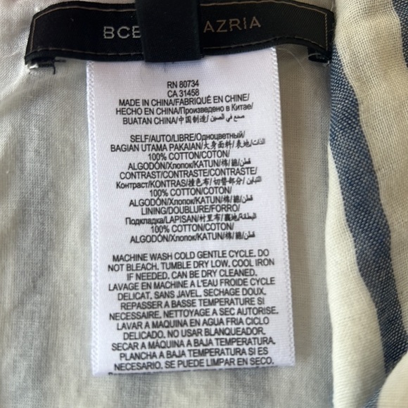 BCBGMaxAzria Stripe Dot Print Yousra Seeveless Dress - Picture 12 of 15